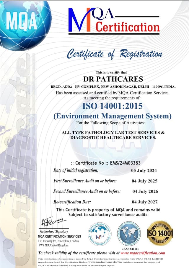 ISO 14001 DR PATHCARES